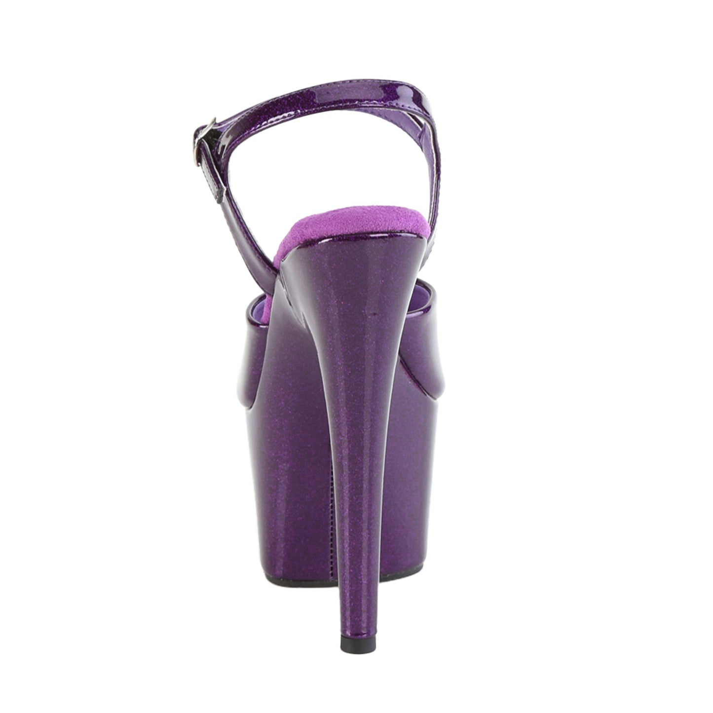 Purple Glitter Platform Sandal 7 inch