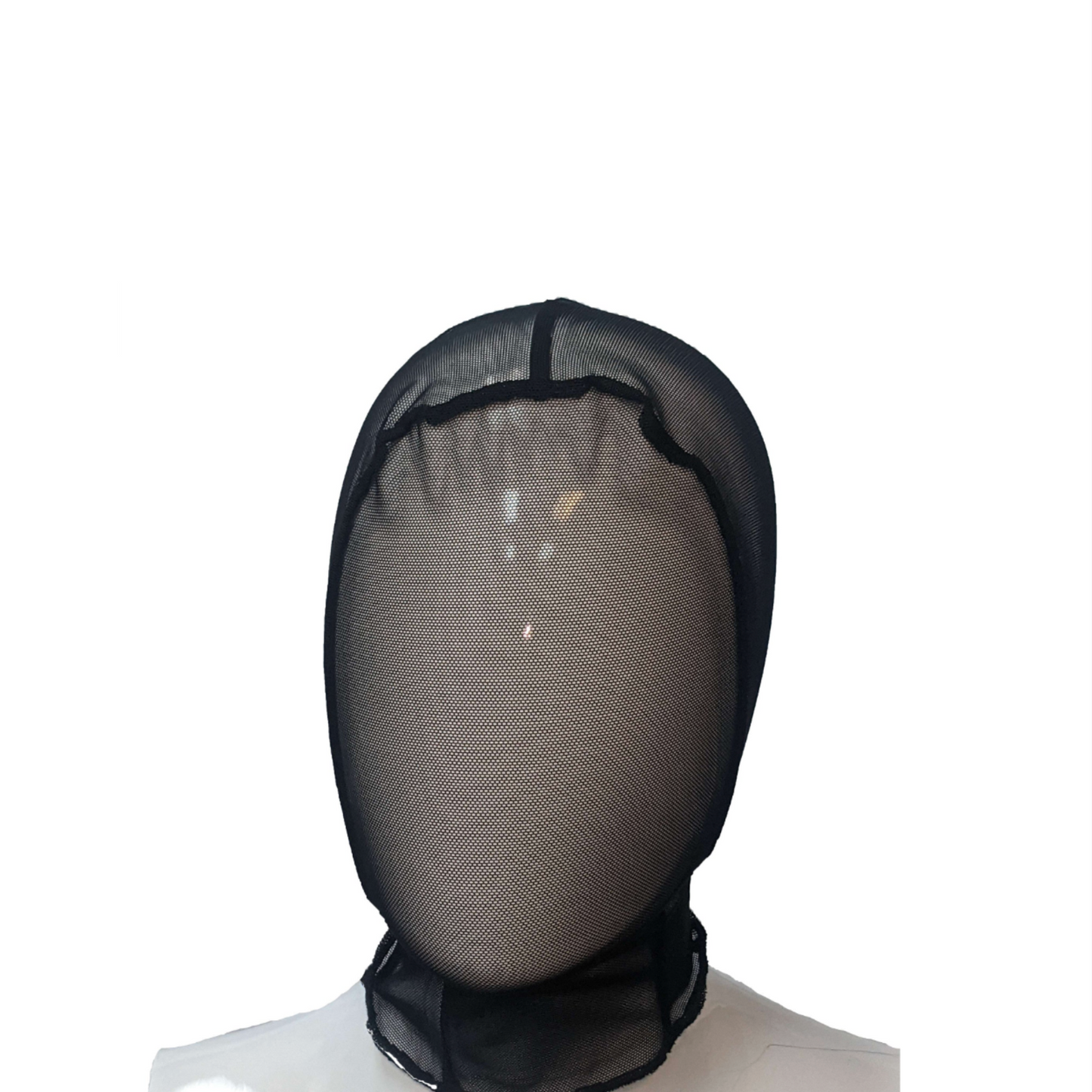 mesh hood enclosed black full face sheer breathable fetish fashion USA made
