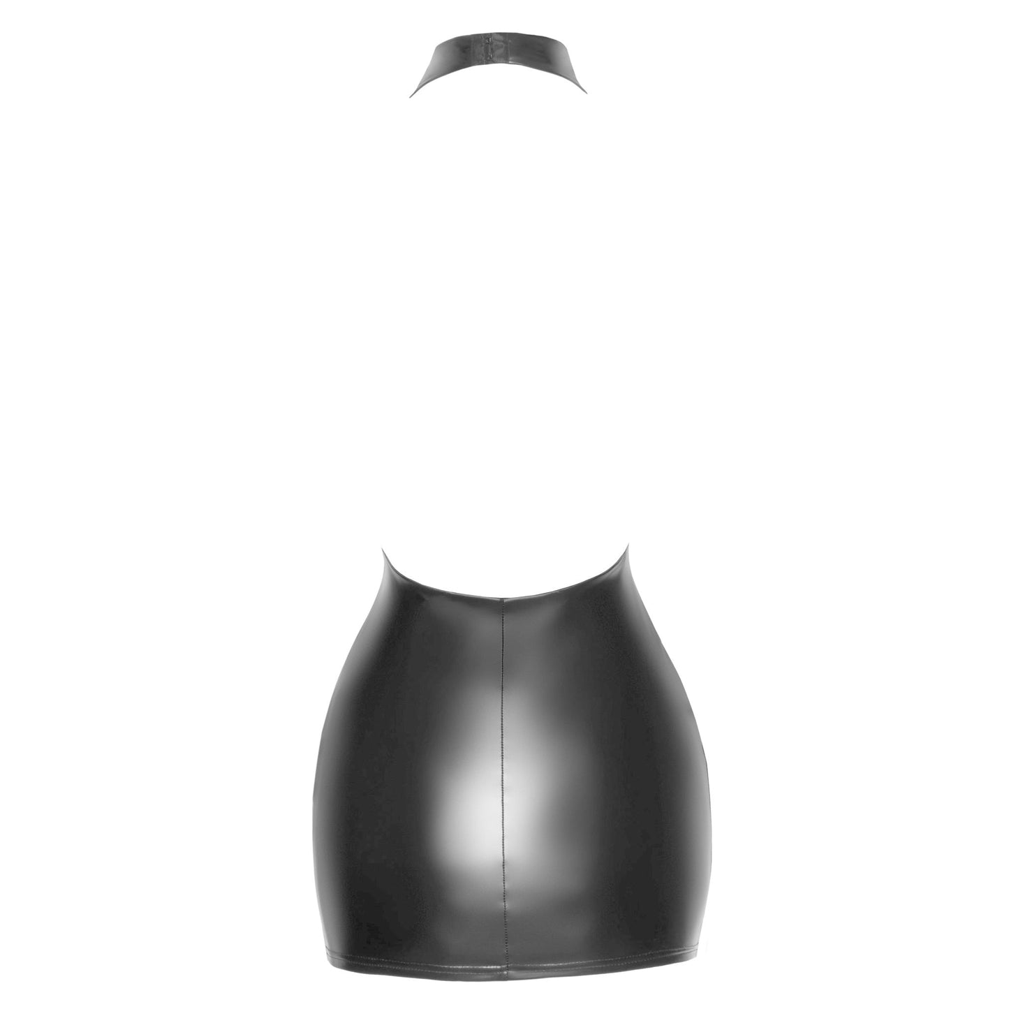 Wetlook dress mini dress minidress mini-dress criss-cross halter neck curvy sexy noir black