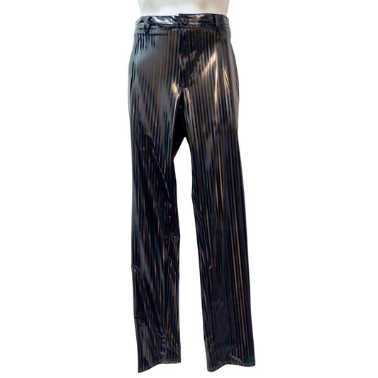 PVC Striped Pattern Pants