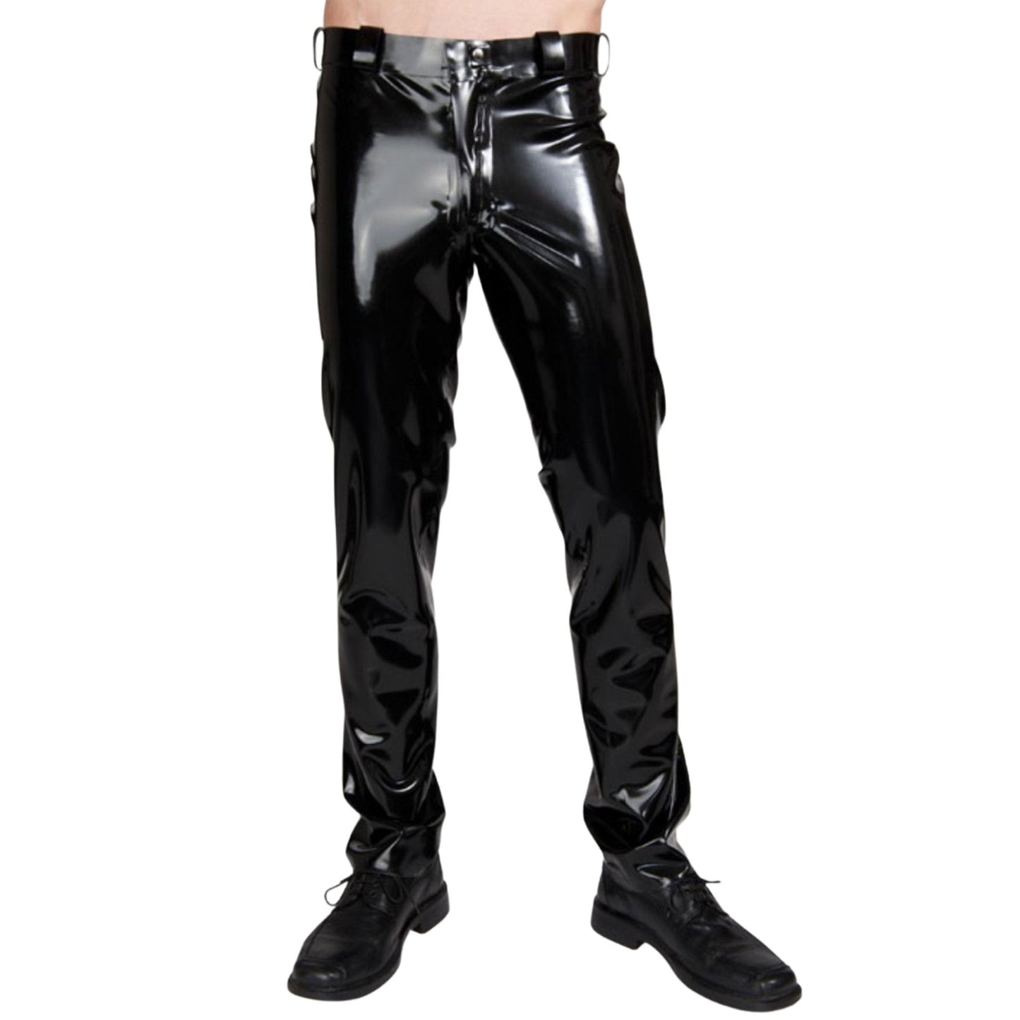 Latex Long Pants with Belt Loops