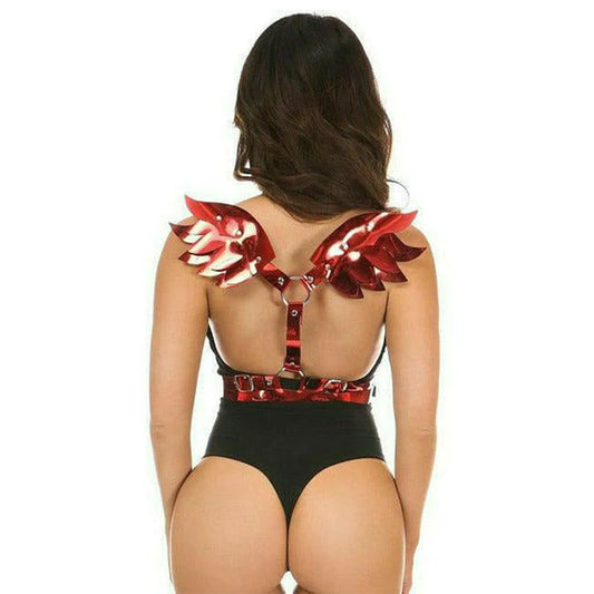 PVC Metallic Angel Wings Body Harness