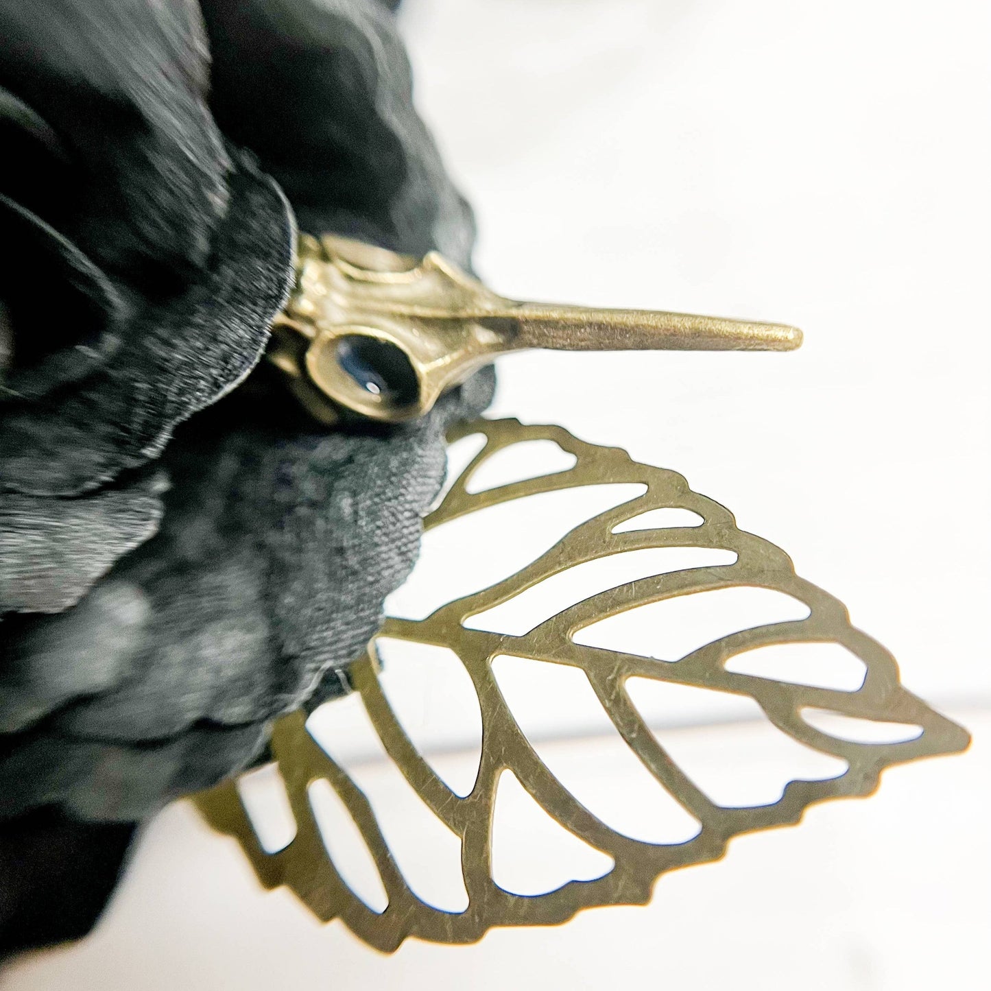 Black Rose headband gothic accessories gold leaves rhinestone crystal headpiece