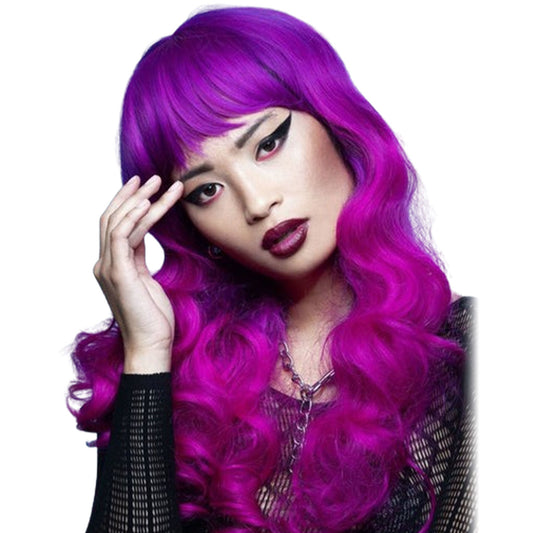 Manic Panic Siren Long Curled Bangs Wig