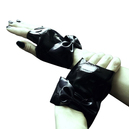 Latex Bow Gauntlets