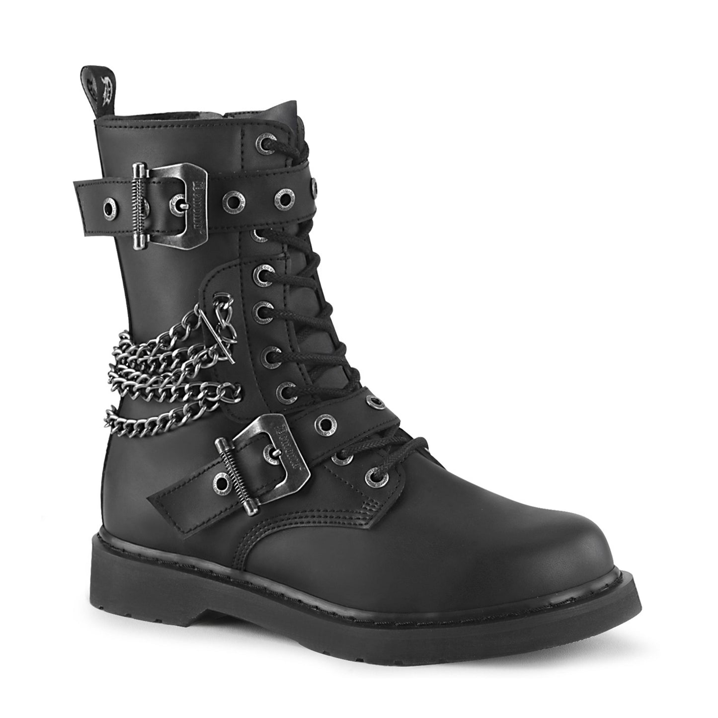 10 Eyelet Combat Boot with Side Zip