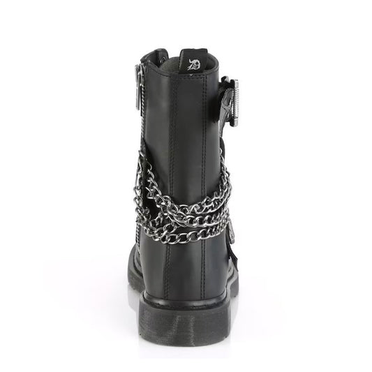 10 Eyelet Combat Boot with Side Zip