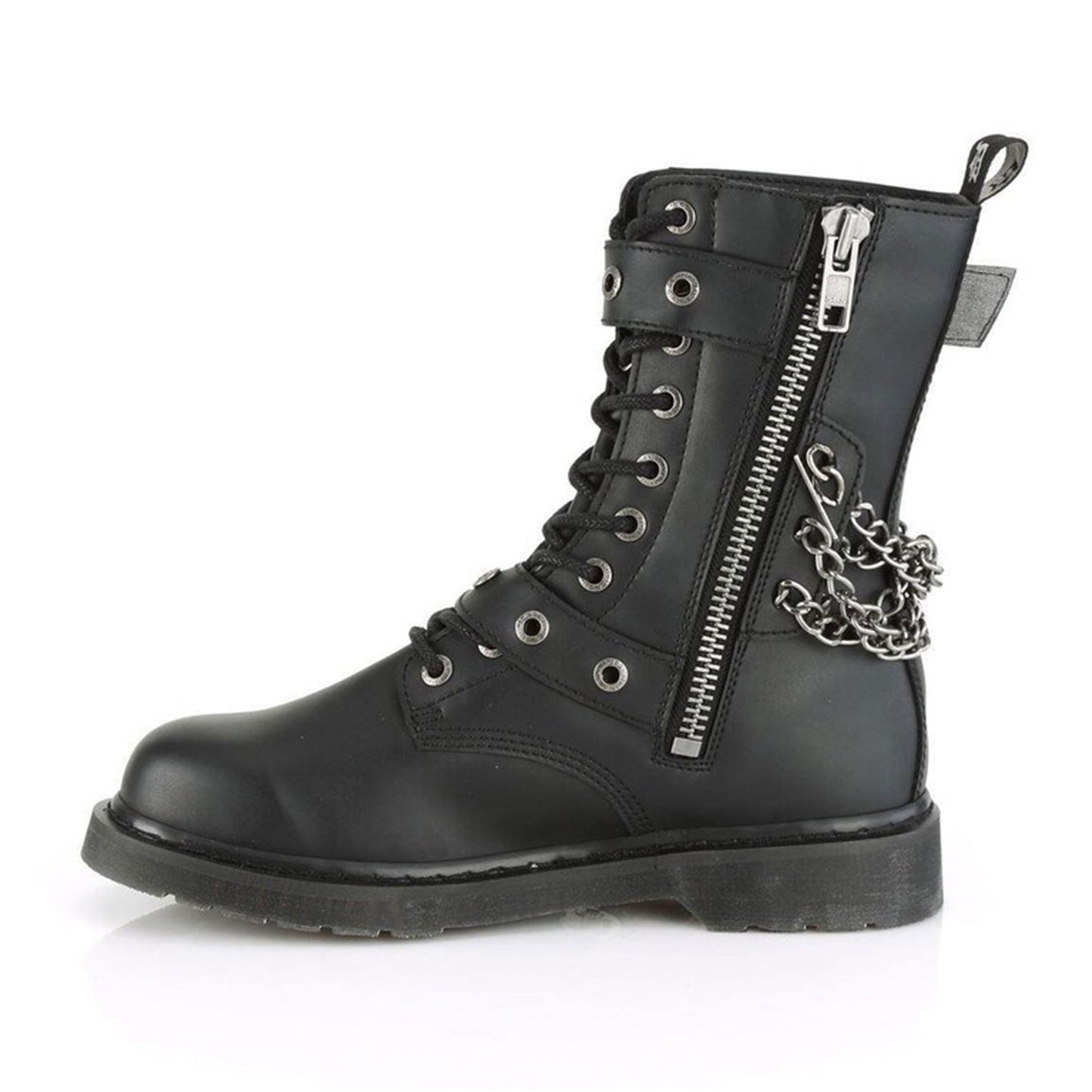 10 Eyelet Combat Boot with Side Zip