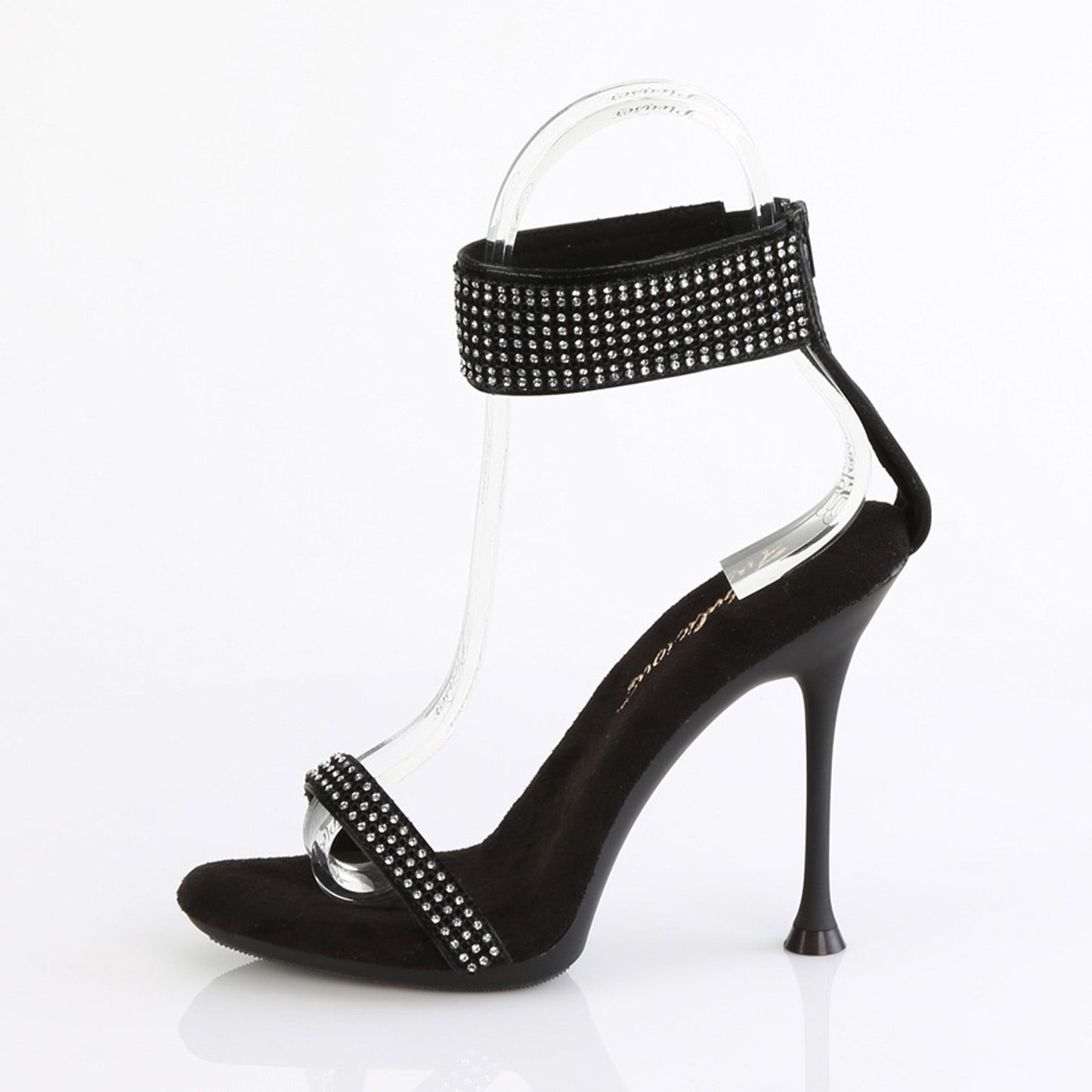 Rhinestone Ankle Cuff Thin Strap Stiletto Sandals