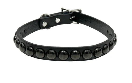 1/2" Round Studded Collar Black