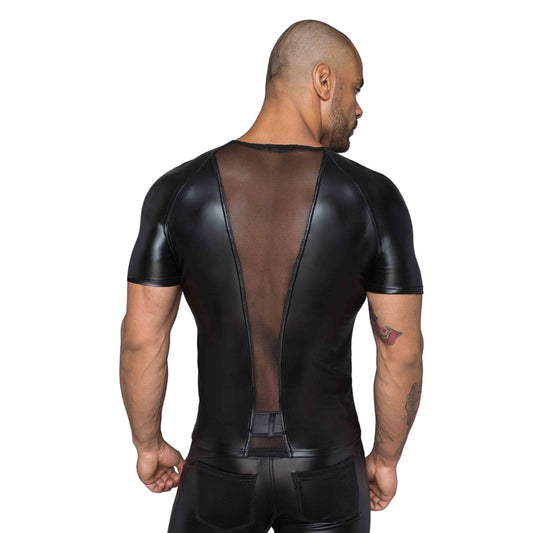 Mens Power Wetlook T Shirt with 3D Net Insert