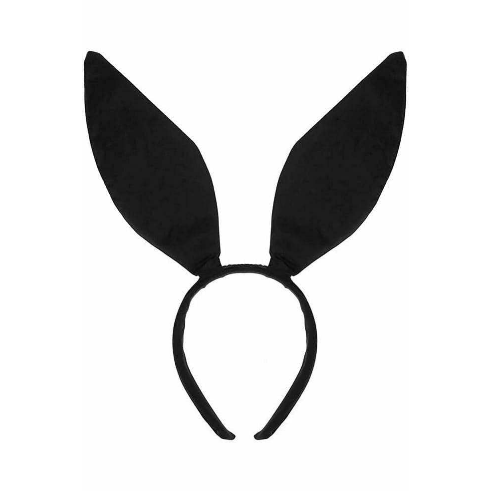 Black Satin Bunny Ears | Bunny Ears Headband | Costume Accessories | Cute Bunny Ears