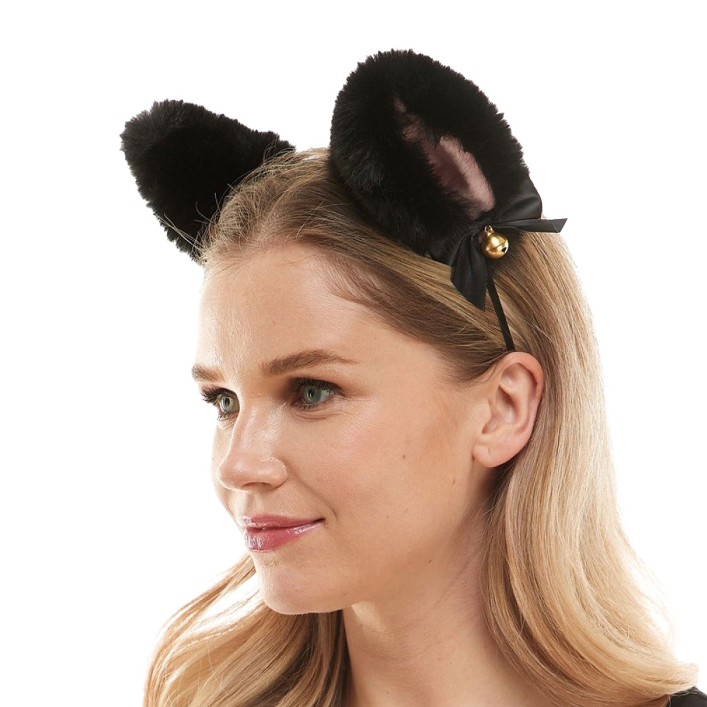 Black & Pink Fur Animal Ears Headband