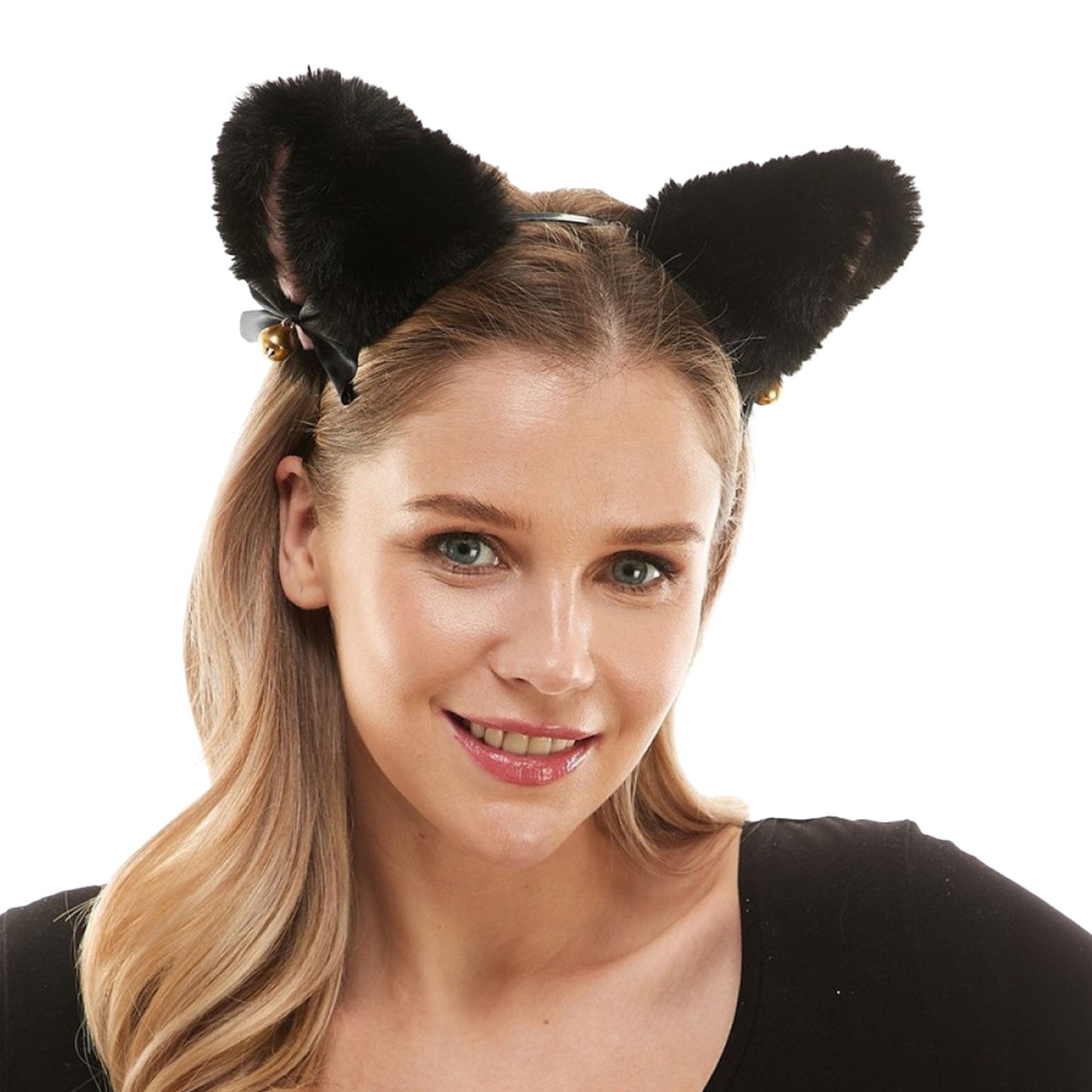 Black & Pink Fur Animal Ears Headband