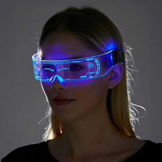 Cyberpunk Circuit LED Color Changing Glasses