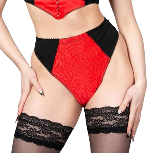 Scarlet Webutant Thong Panty Embossed Spiderweb