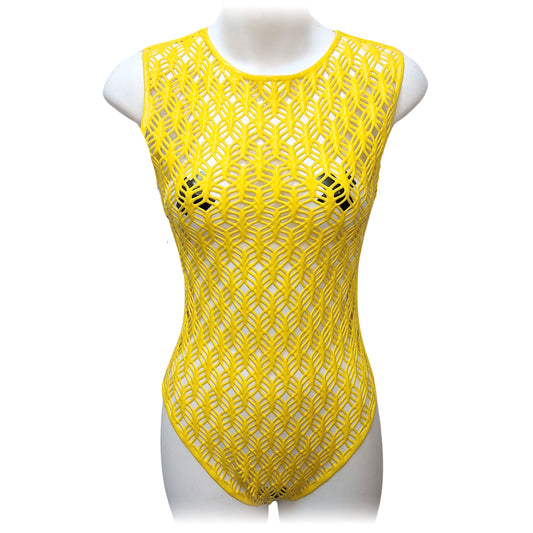 Weave Net Latex Bodysuit