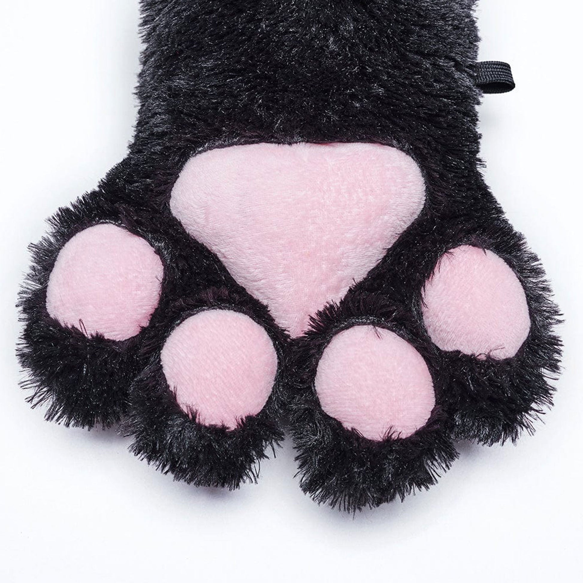 Furry gloves mittens pet-play pet-training pet bear kitty kitten cat catgirl anime kawaii cosplay yiff costume halloween rave wear ravewear rave-wear festival wear festival-wear accessories black pink