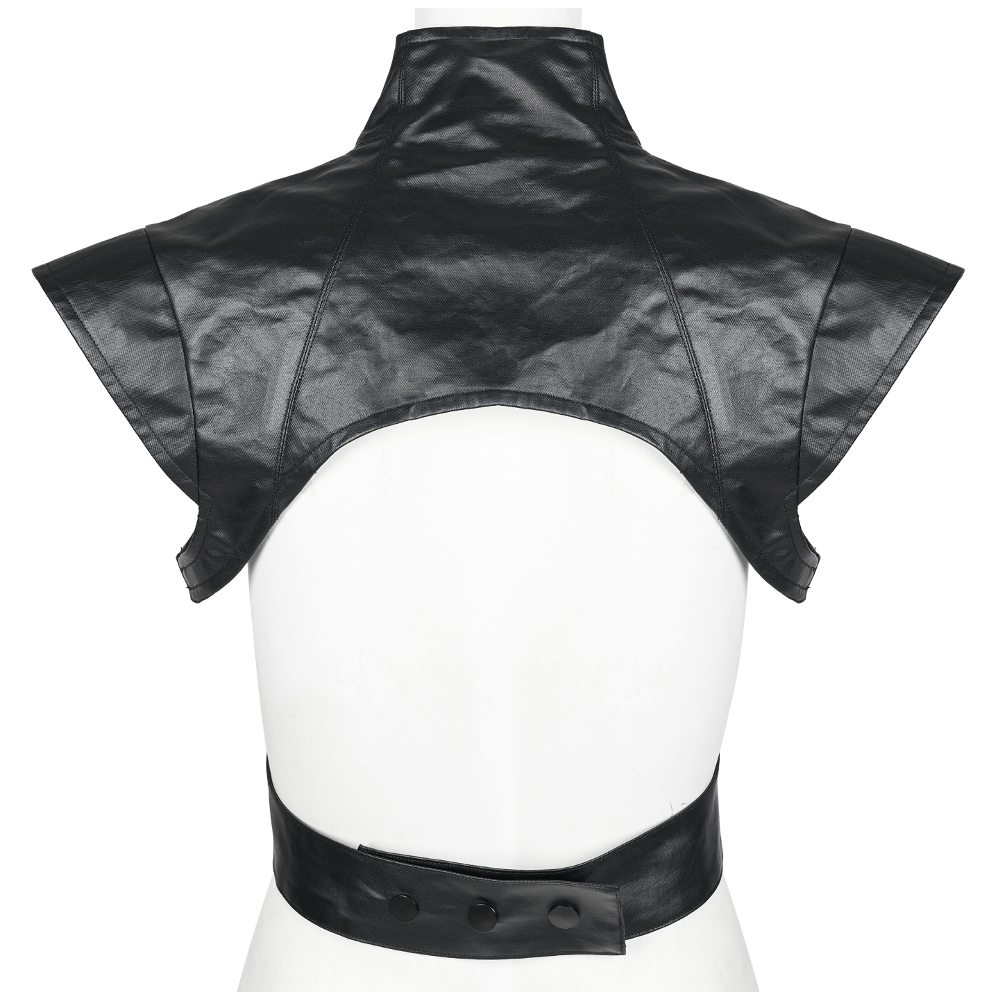 Wetlook Bolero Vest & Waist Strap – Glossy fetish bolero vest with exposed arms and matching waist strap – BDSM fashion and sexy alternative clothing