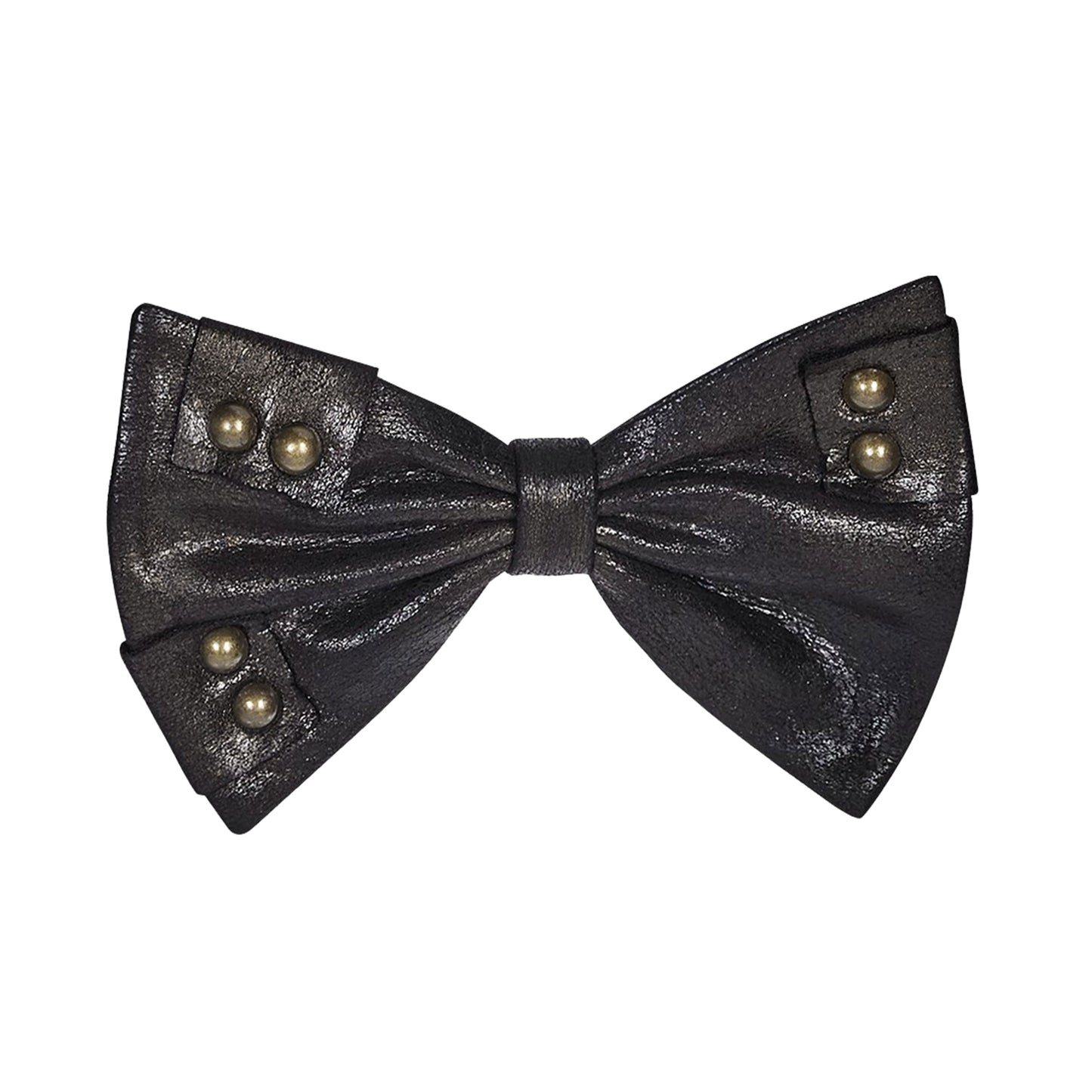 Studded Punk Bow Tie Black Adj