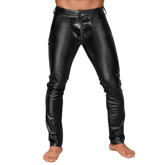 Power Wetlook Mens Pants with PVC Pleated Front