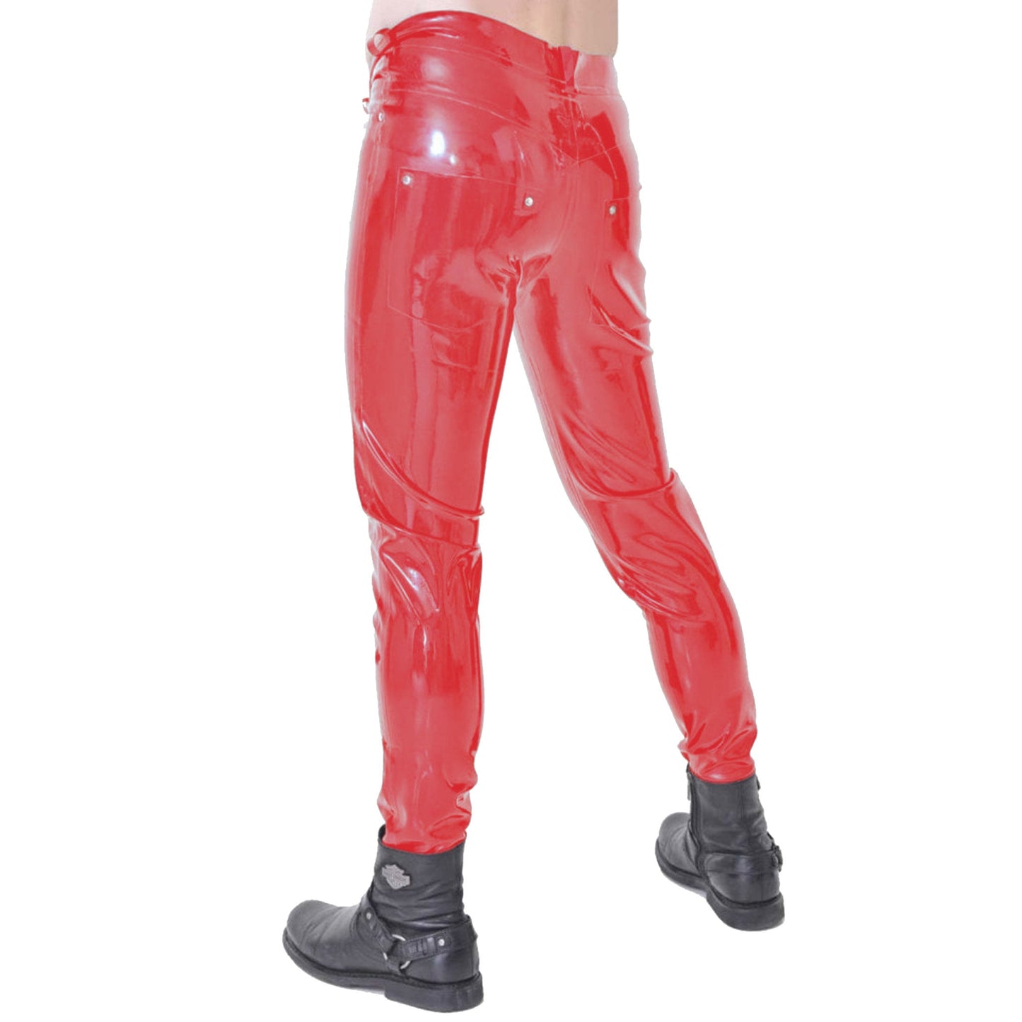 Latex Classic Jeans with Pockets