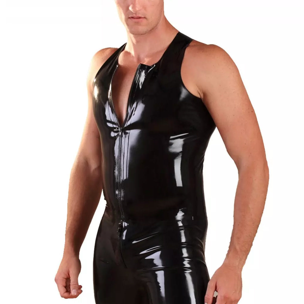 Front Zip Latex Vest