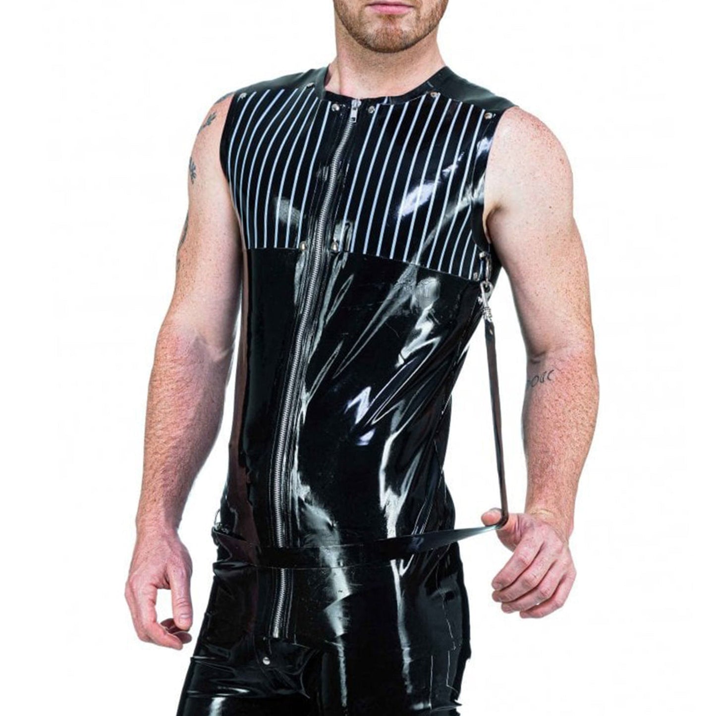 Pinstripe Mens Latex Tank