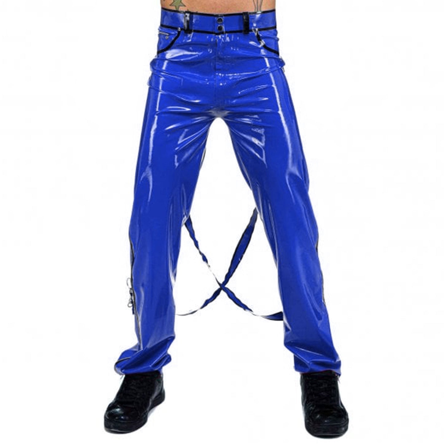 Latex Bondage Pants With Detachable Straps