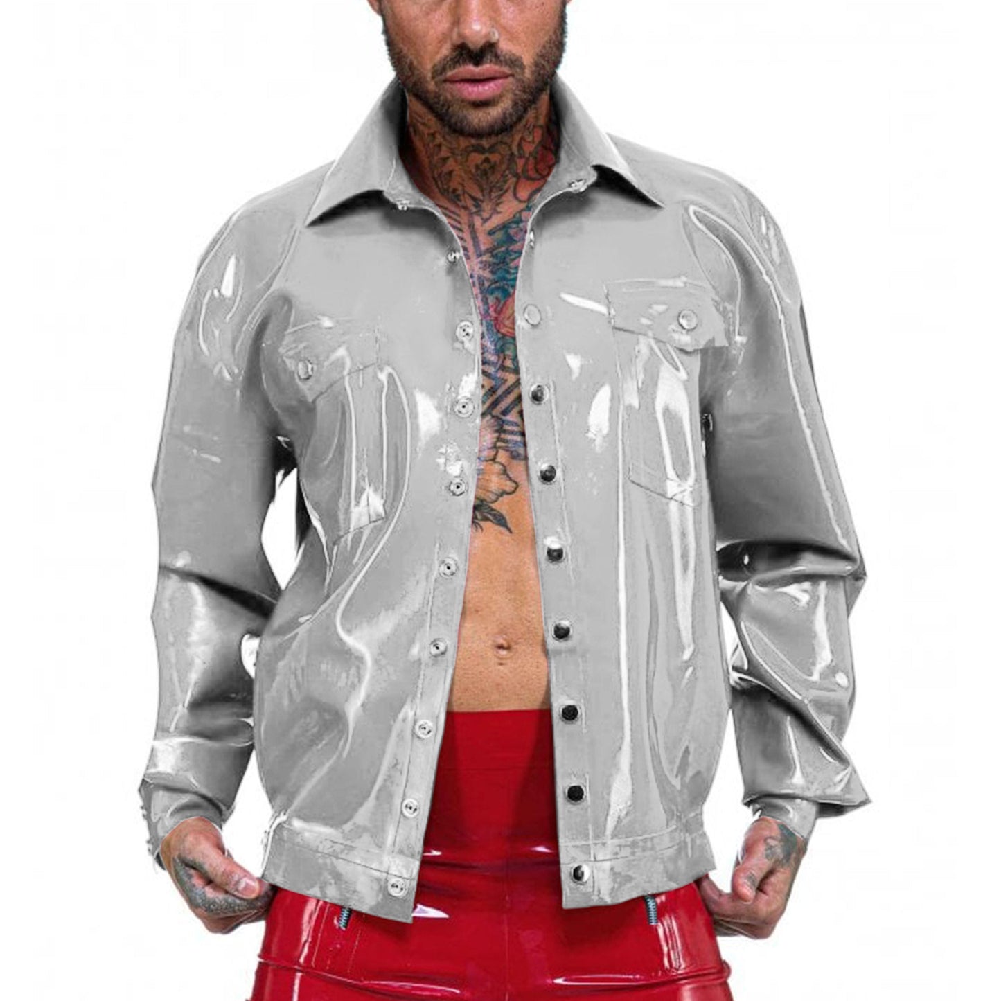 Latex Long Sleeve "Jean" Jacket