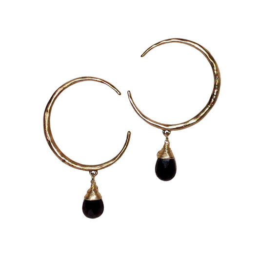 Mystic Crescent Moon  Post Earrings