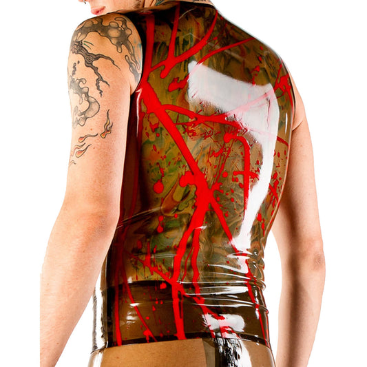 Splash Latex Vest with Zip Front