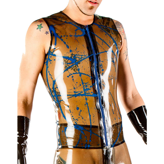 Splash Latex Vest with Zip Front