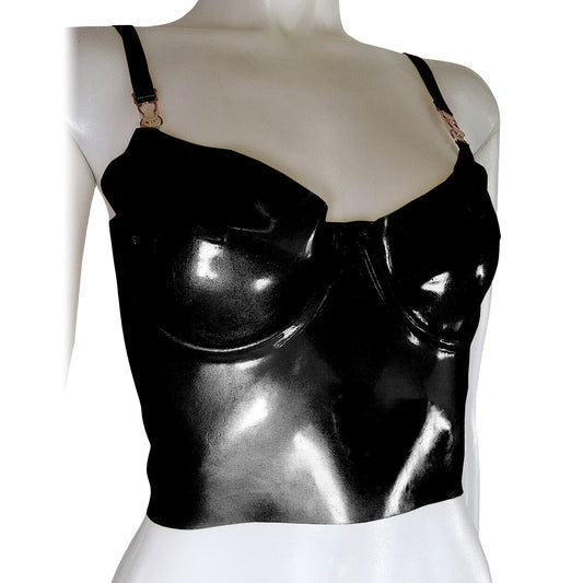 Latex Garter Bustier Top