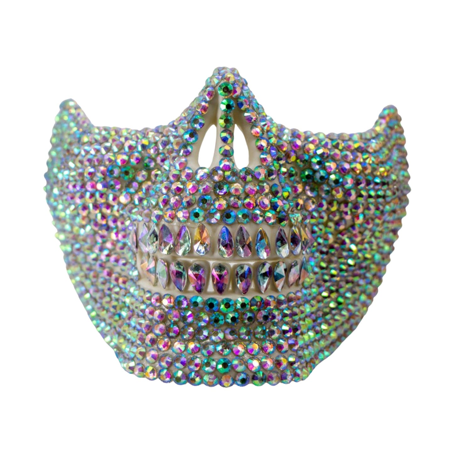 Rhinestones Fit Half Face Skull Mask