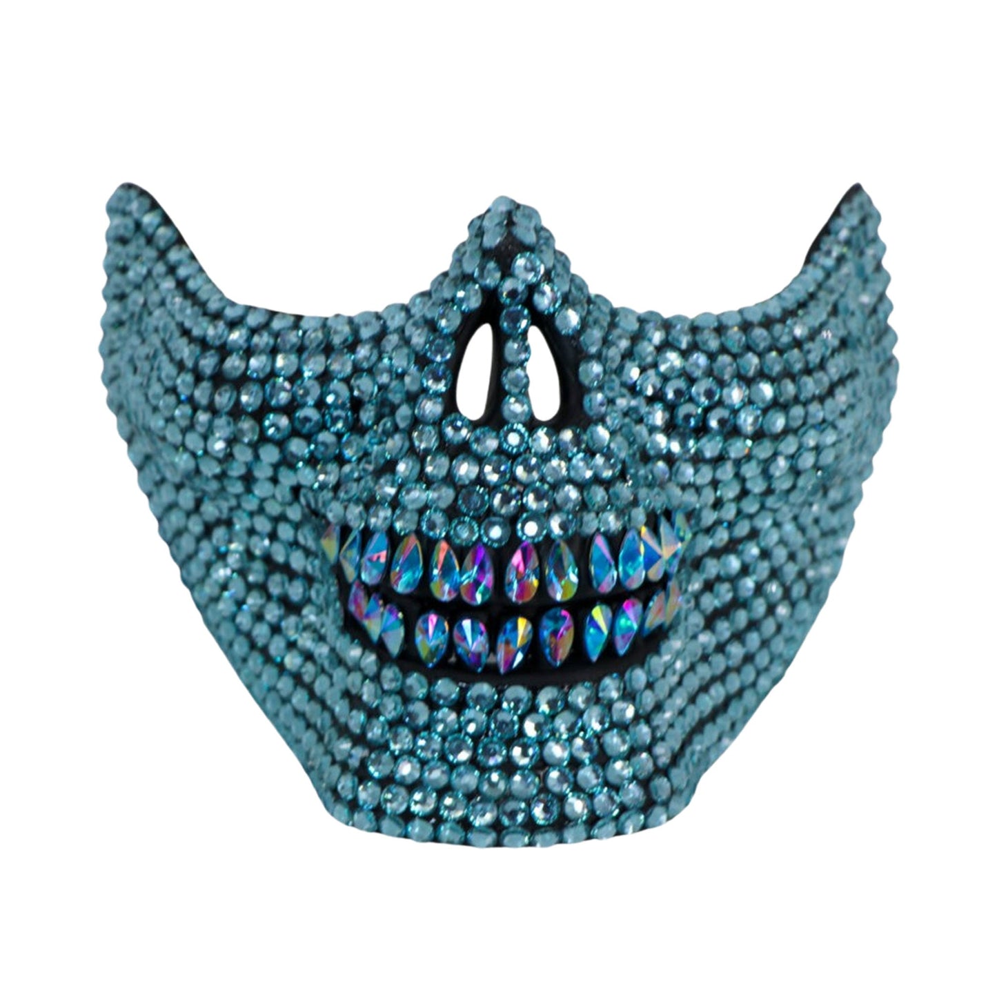 Rhinestones Fit Half Face Skull Mask