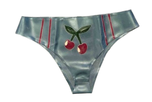 Latex Cherries Applique Cheeky Briefs