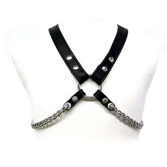 Leather & Chain Chest Harness